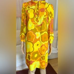 J crew collection 70’s mod silk dress